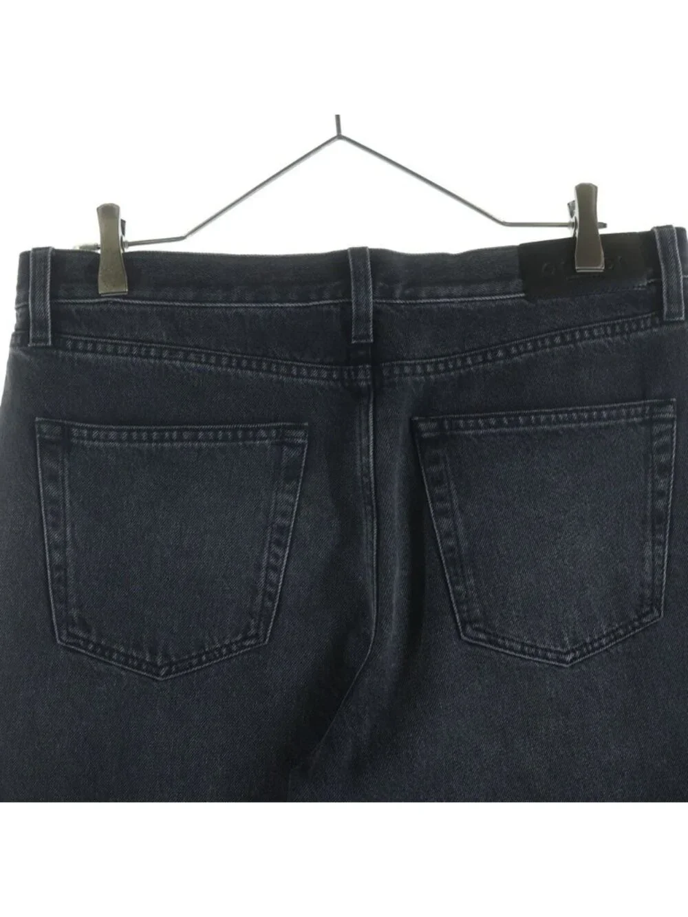 Gucci Cotton Denim Pants with Horsebit Detail Button Fly Black